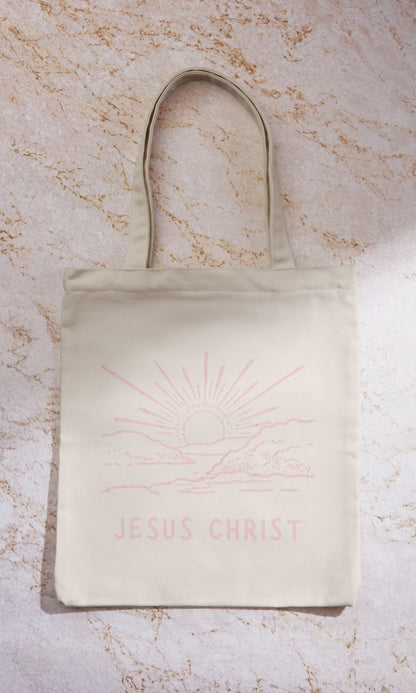 You & Me in Paradise Jesus Christ Tote Bag