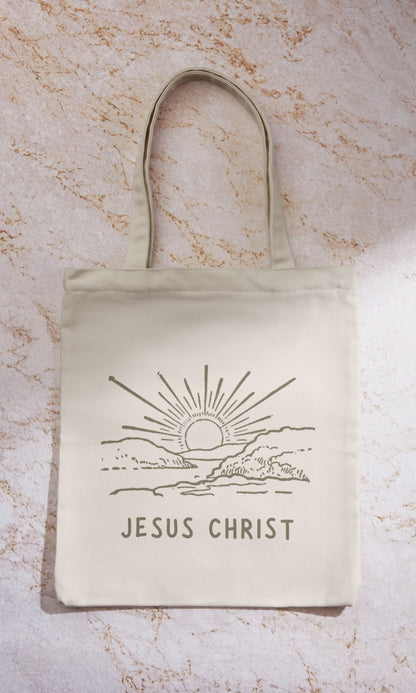 You & Me in Paradise Jesus Christ Tote Bag