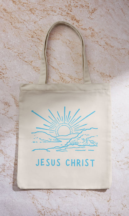You & Me in Paradise Jesus Christ Tote Bag