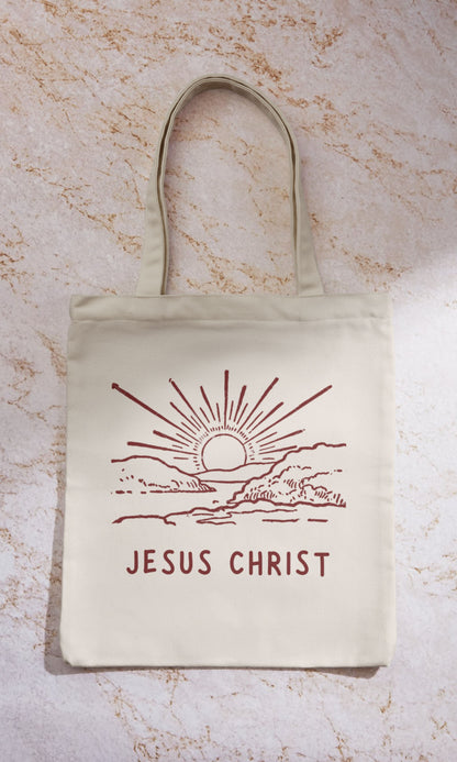 You & Me in Paradise Jesus Christ Tote Bag